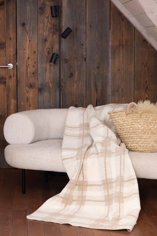 David Fussenegger Savona Throw Tartan Ecru - 200 x150 cm