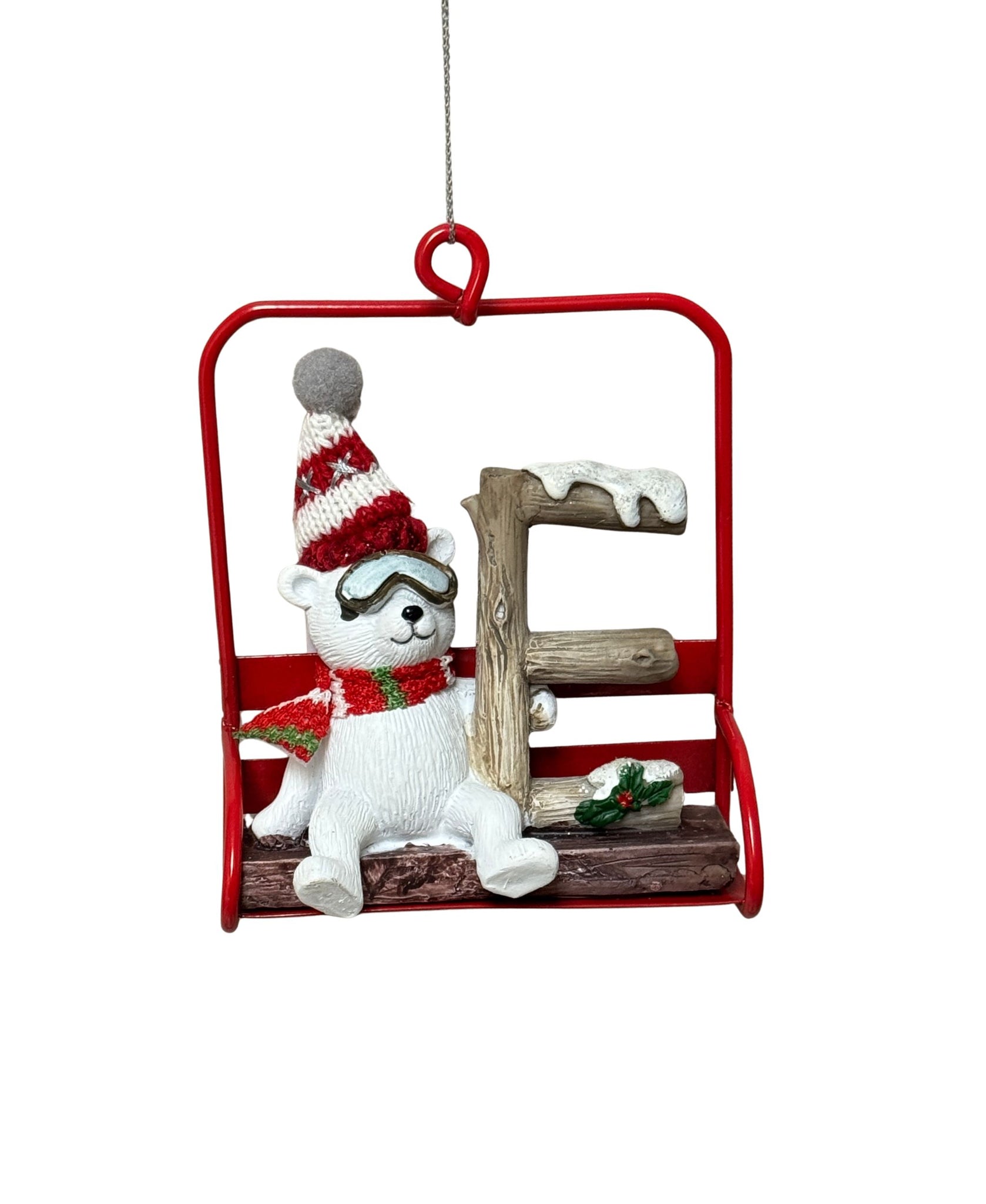 Ski Lift Monogram Ornament