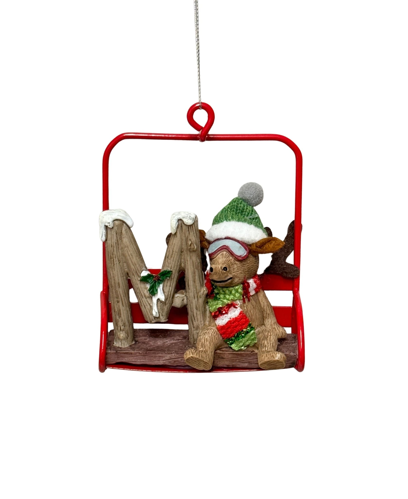 Ski Lift Monogram Ornament