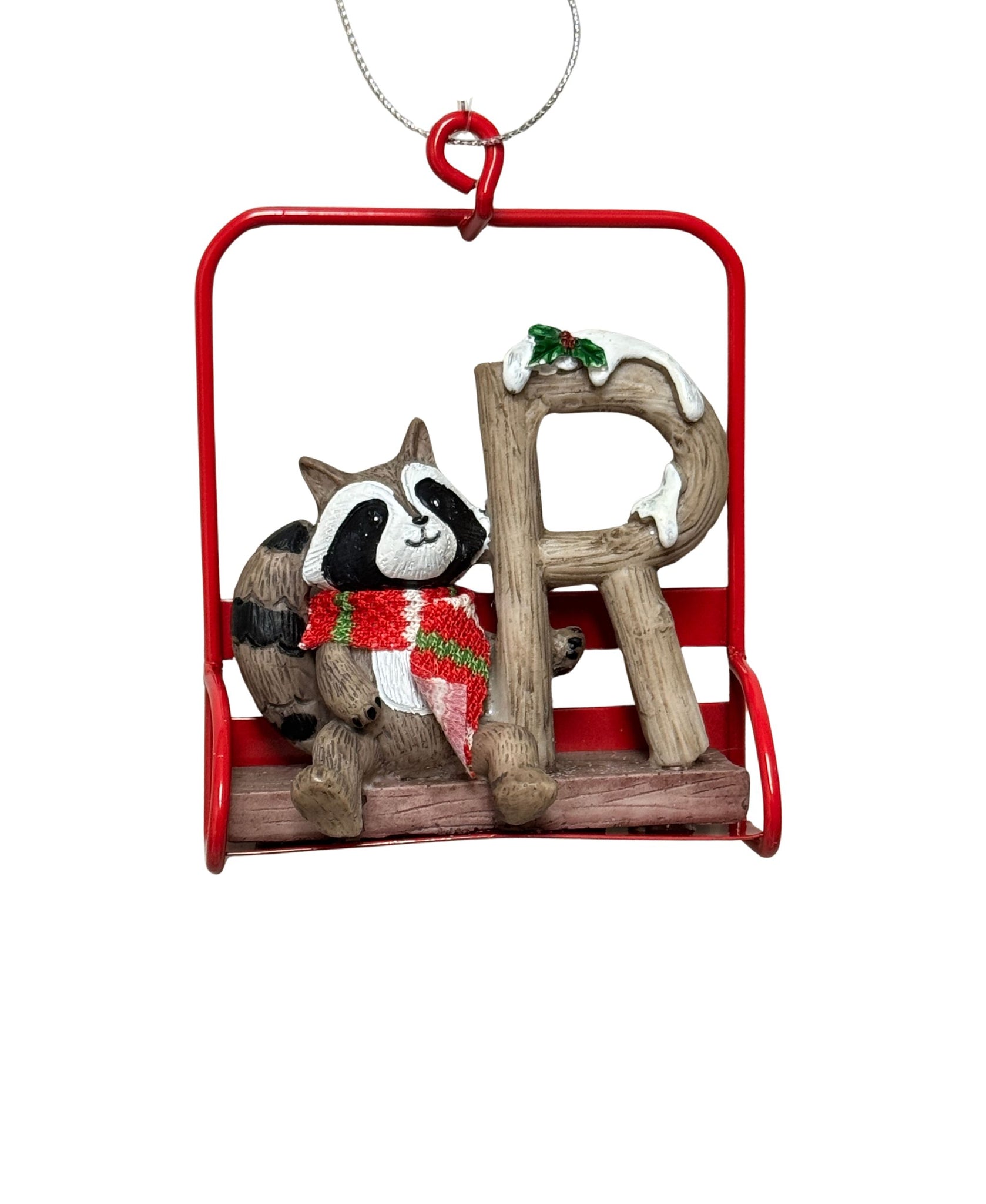 Ski Lift Monogram Ornament