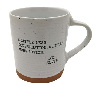 A Little Less Conversation, A Little More Action XO Elvis Quote Mug