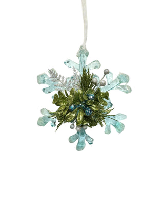Kissing Krystals Winter Ice Snowflake Ornament