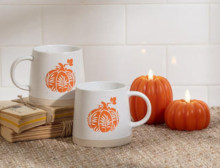 Wide Based Mug With Pumpkins