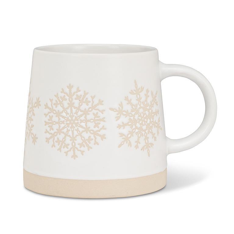 Wide Based Mug With Snowflake Row