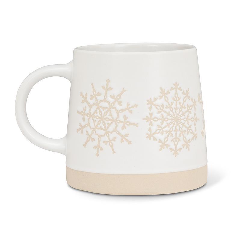 Wide Based Mug With Snowflake Row