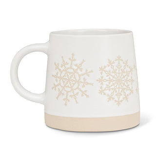 Wide Based Mug With Snowflake Row