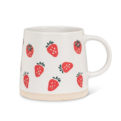Wide Based Mug With Strawberries