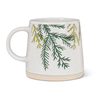 Wide Based Mug With Cedar Branches
