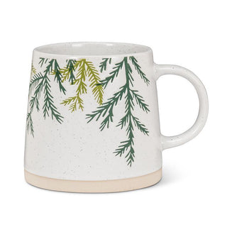Wide Based Mug With Cedar Branches