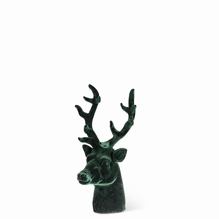 Small Stag Head - Green by Abbott Collection