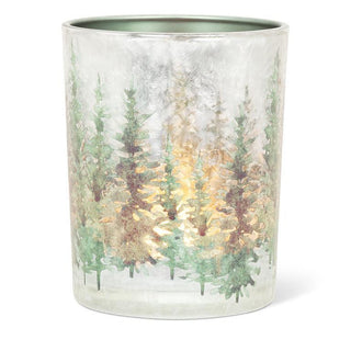 Medium Frost Winter Forest Candle Holder