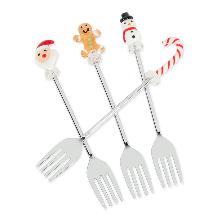 Holiday Icon Cocktail Forks - Set of 4