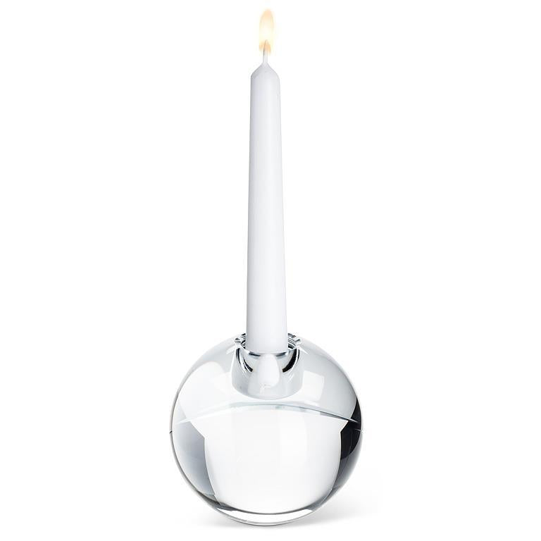Small Ball Taper Candle Holder - Clear