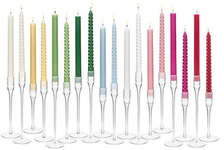 Ridged Taper Candles Red - 2/Pk