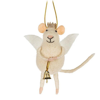 Angel Mouse W/Bell Ornament