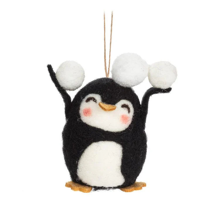 Penguin & Snowballs Ornament