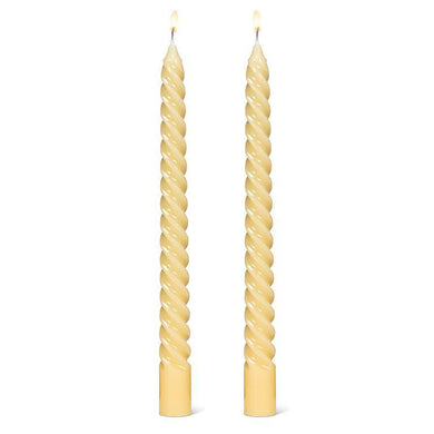 Tight Spiral Taper Candles Yellow - 2/Pk