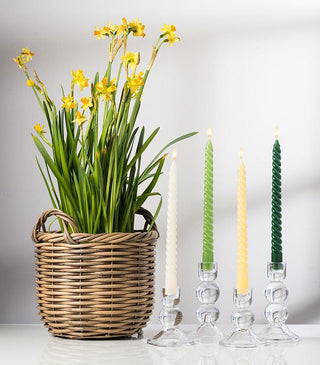 Tight Spiral Taper Candles Yellow - 2/Pk