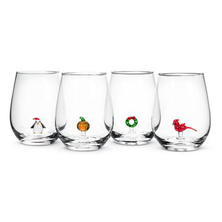Penguin Icon Stemless Wine Glass