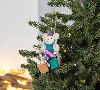 Shopping Mouse Ornament