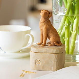 Willow Tree Love My Dog (Golden) Keepsake Box