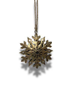 Gold Snowflake Hanging Ornament