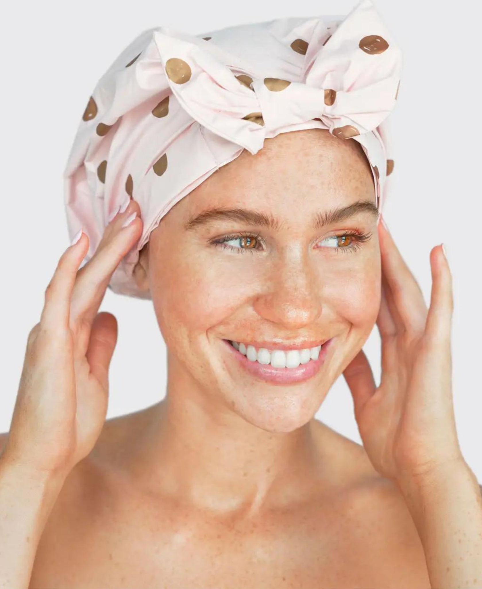 Kitsch Luxury Shower Cap Blush Dot