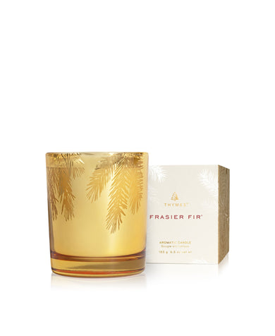 Thymes Frasier Fir Gilded Pine Needle Poured Candle 6.5 oz