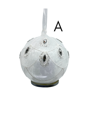 LED White Frosted Glass Ornaments