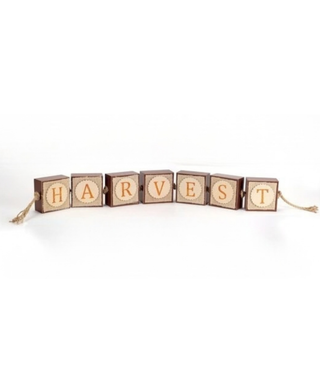 Harvest Wood Block Sign