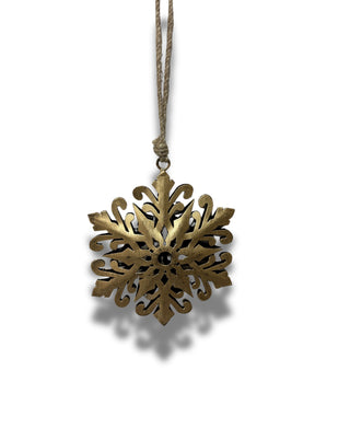 Gold Snowflake Hanging Ornament