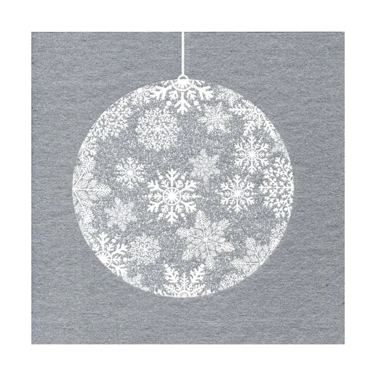 Paviot Boule De Noel Silver Dinner Napkins