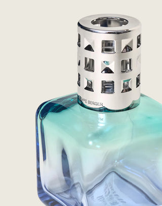 Glacon Turquoise Blue Gradient Fragrance Lamp Gift Set With Air Pur So Neutral - Lampe Berger