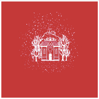 Paviot Maison Pain D'Epice Rouge Dinner Napkins