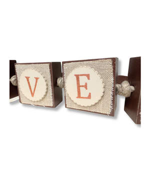 Harvest Wood Block Sign