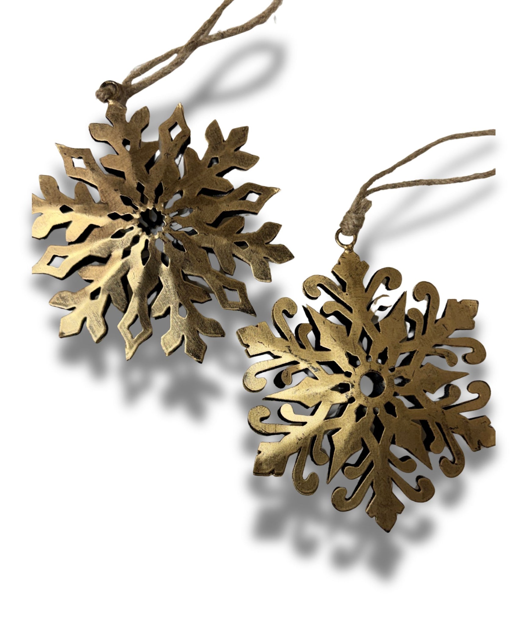 Gold Snowflake Hanging Ornament