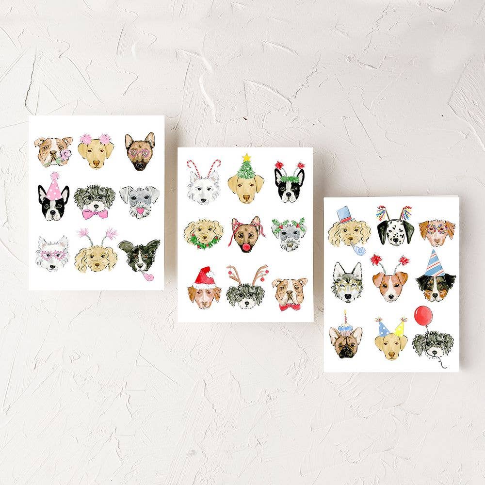 Pretty In Pink Dogs Card Blank