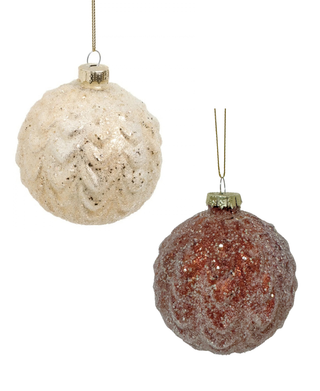 Frosted Glass Ball Ornament