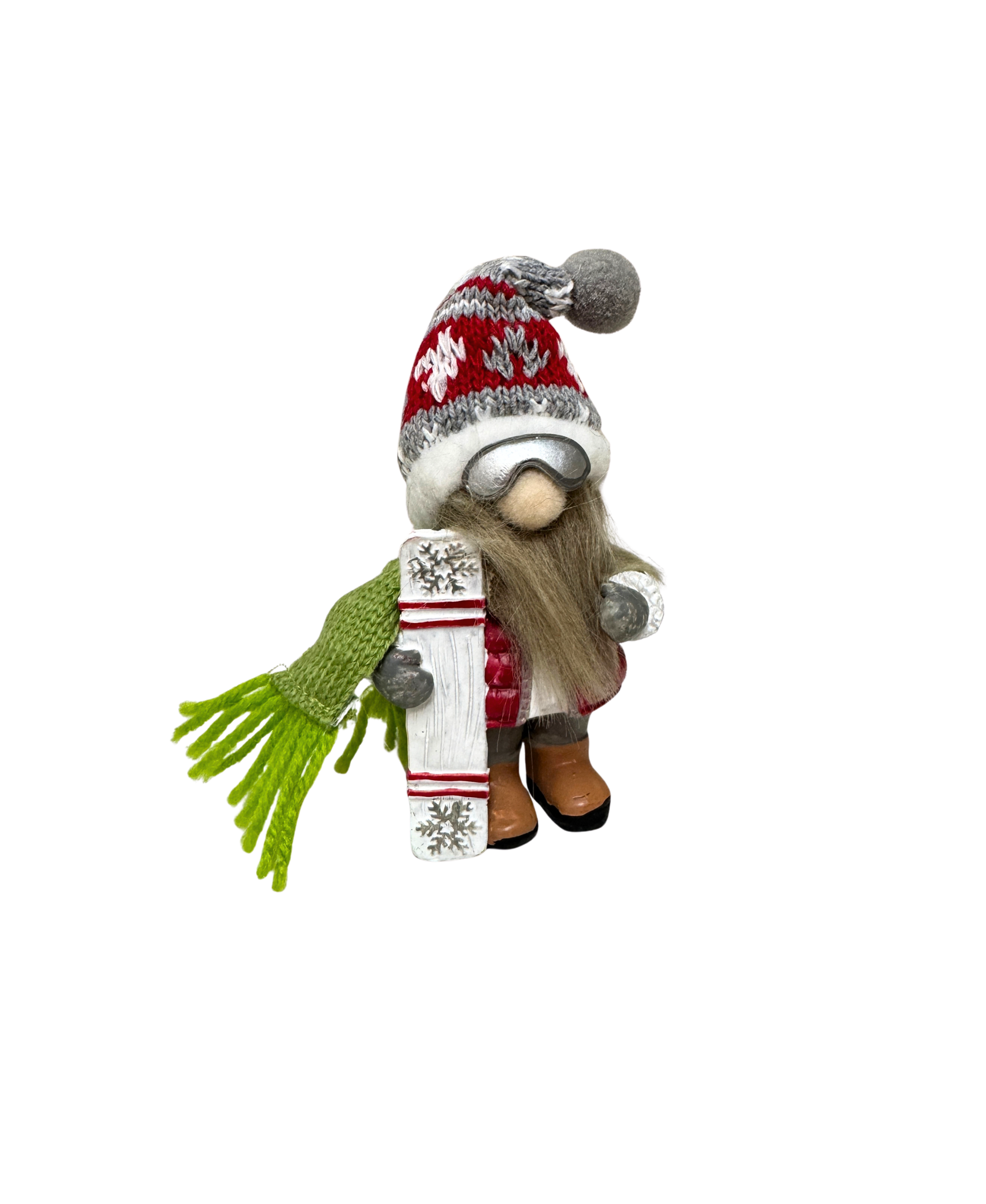 Snowboarding Gnome Figurine