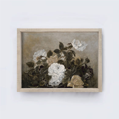 Vintage Flower Painting Framed Wall Art
