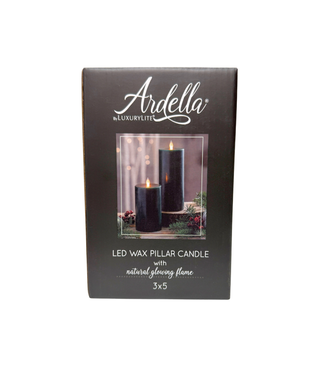 Green LED Wax Pillar Candle