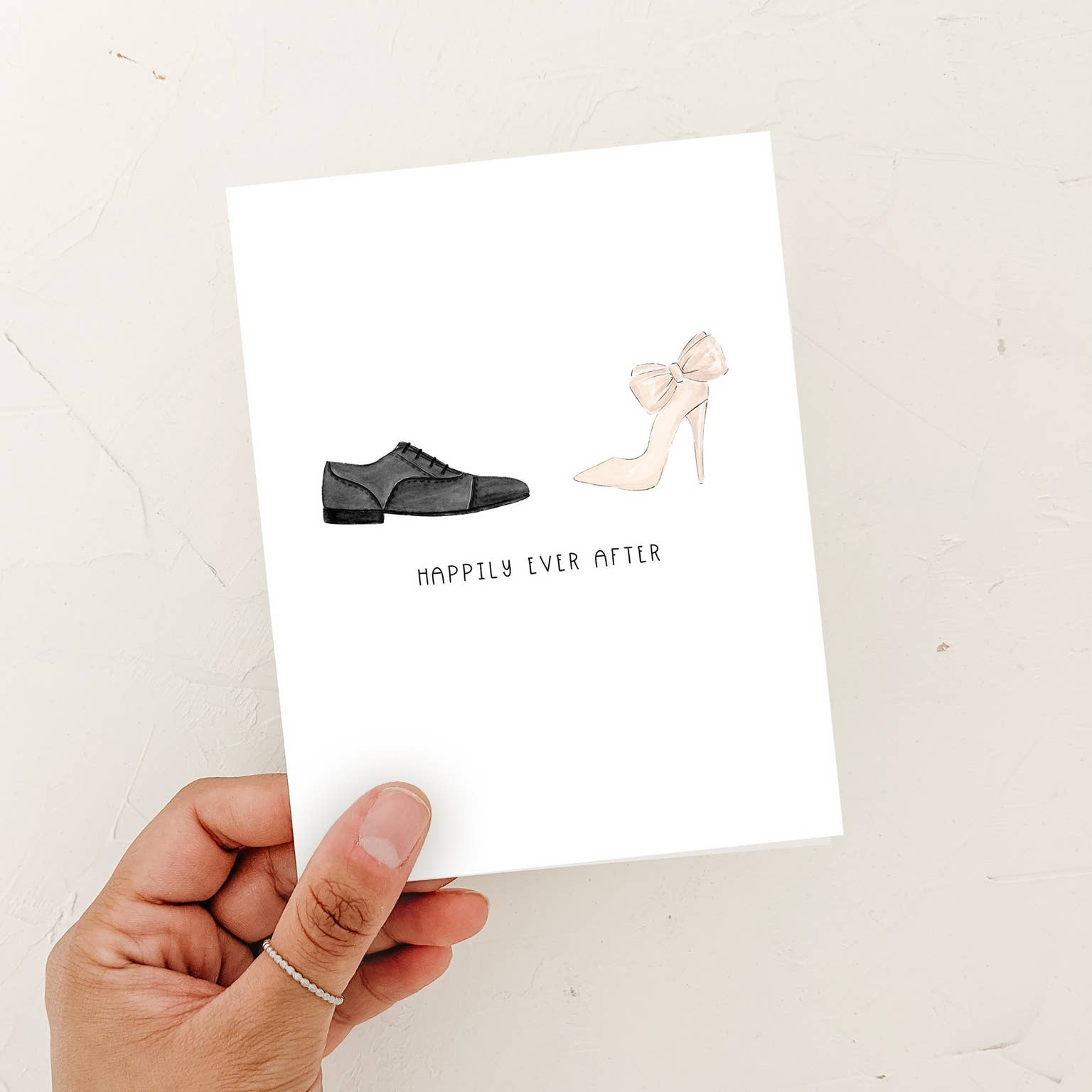 Happily Ever After Mr + Mrs Newlywed Card Blank