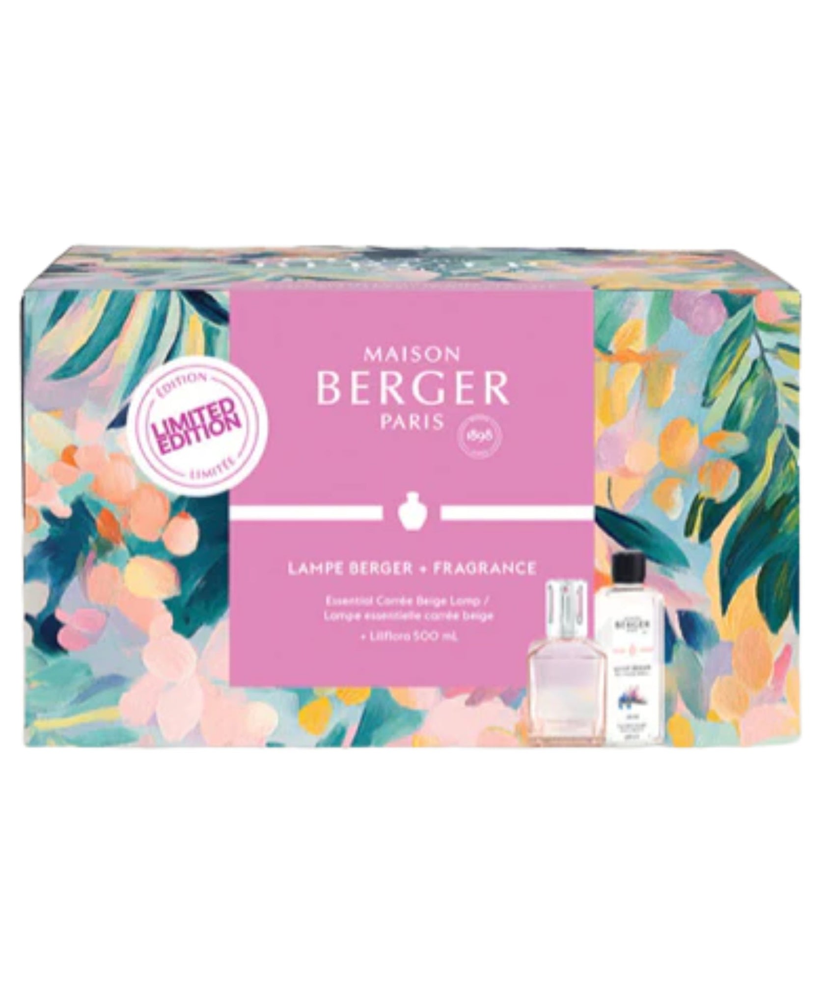Maison Berger Limited Edition Gift Set: Blush Beige Caree Lamp and Liliflora