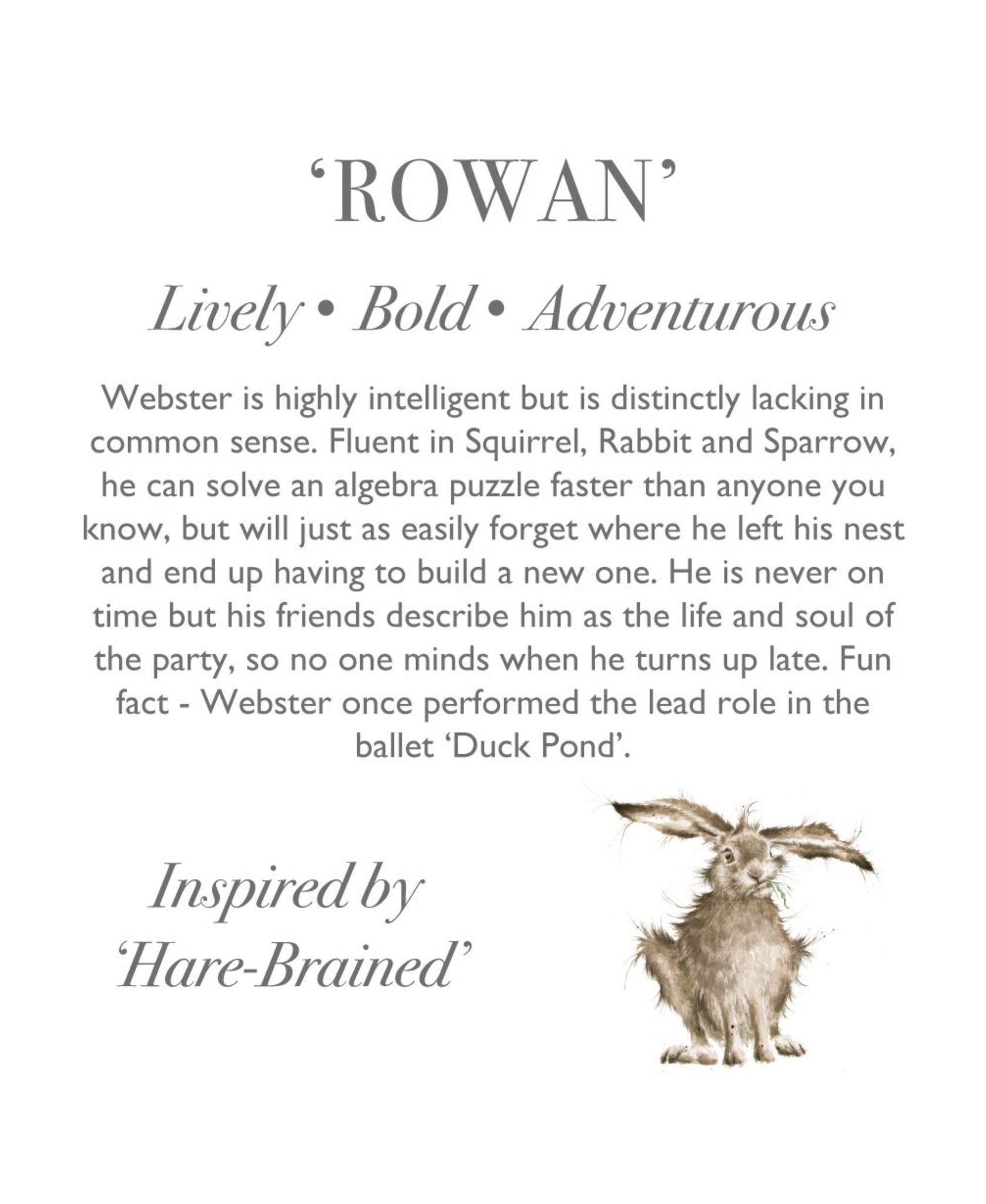 Wrendale Designs 'Rowan' Hare Large Plush