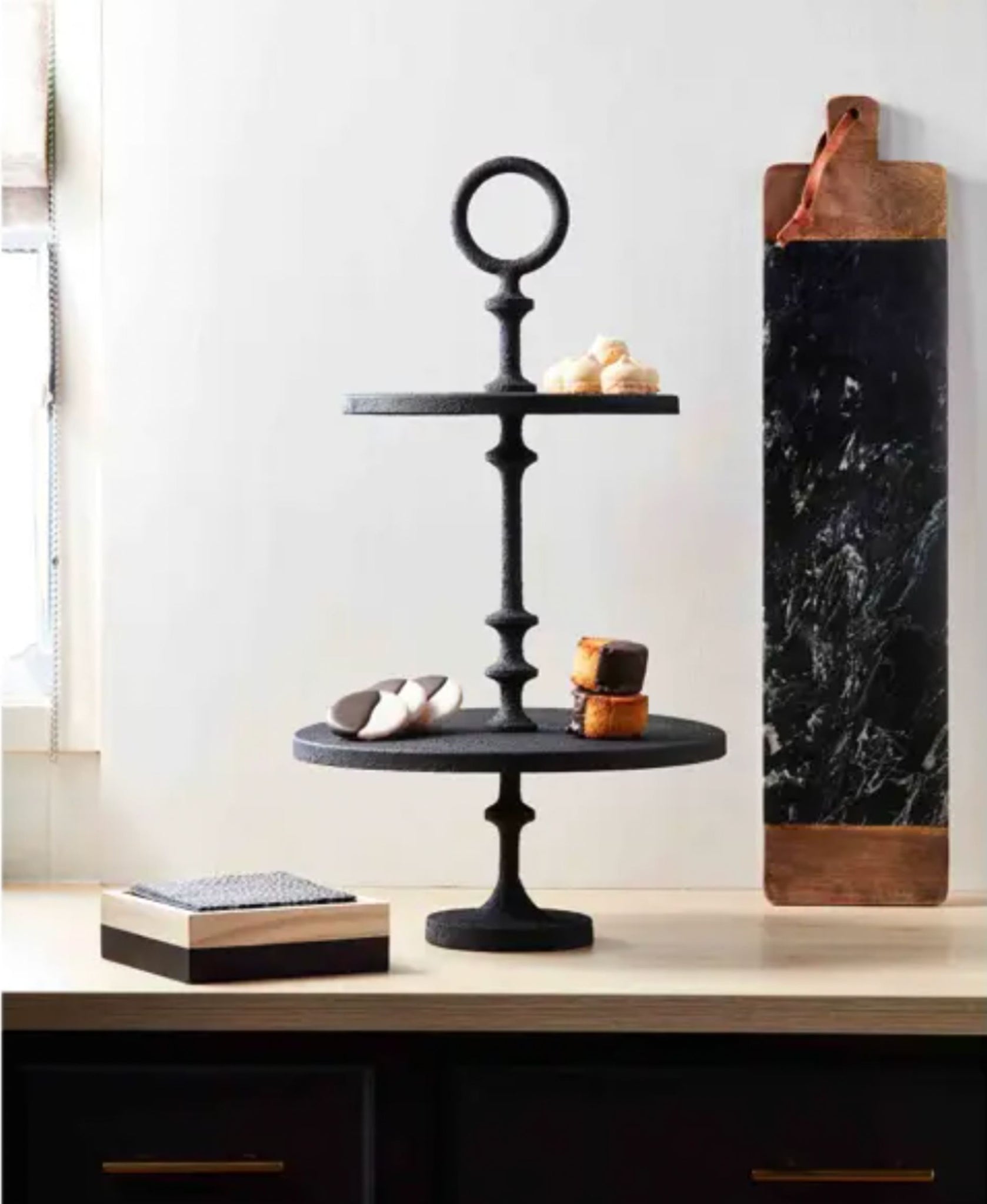 Black Metal Tiered Tray