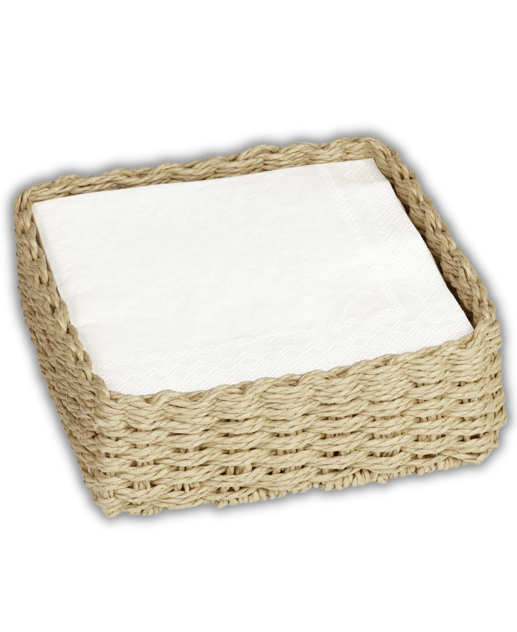 Paper Woven Natural Lunch Towel Caddy