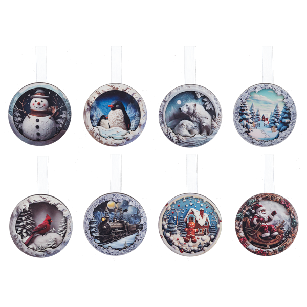 3D Effect Holiday Ornaments