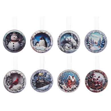 3D Effect Holiday Ornaments
