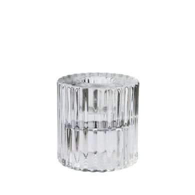 Twilight Rillo Tapered Candle Holder - Small - Clear