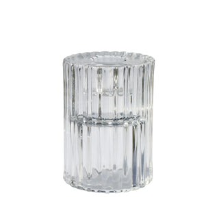 Twilight Rillo Tapered Candle Holder - Large - Clear